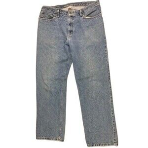 Eddie Bauer Size 36x34 Mens Jeans Relaxed Med Wash Cotton (Actual Inseam 31.5)